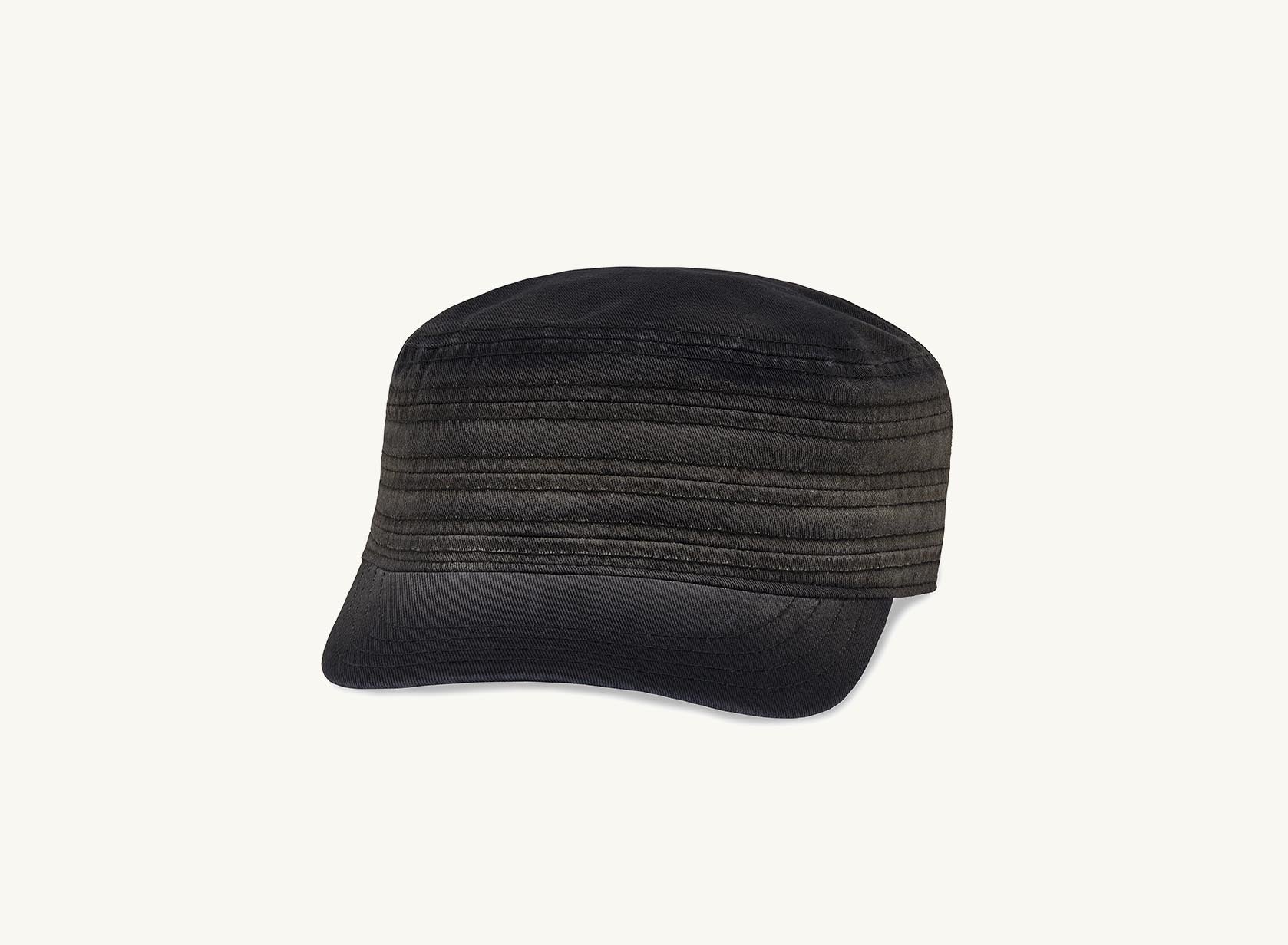 black pillbox hat