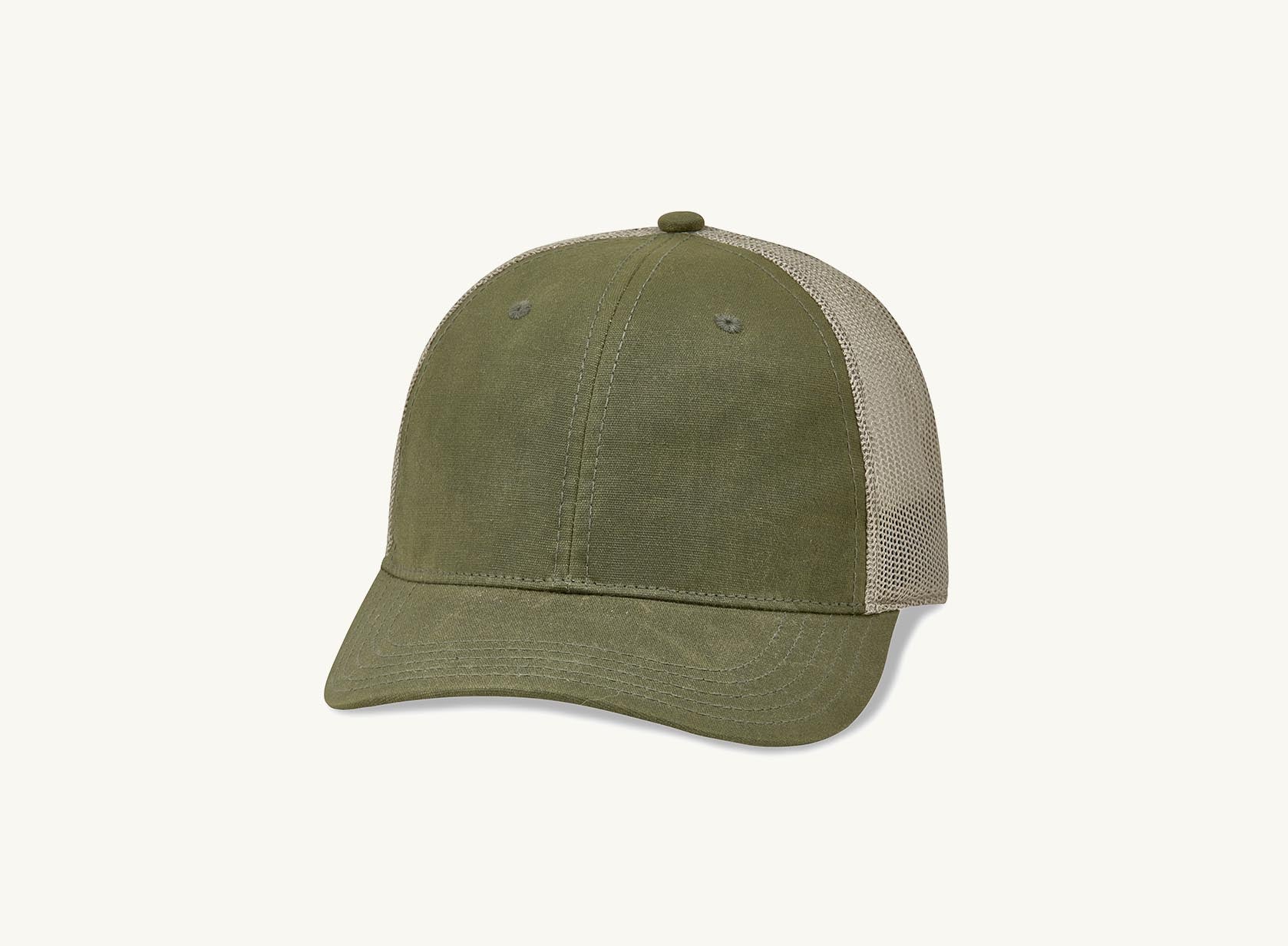 green waxed hat