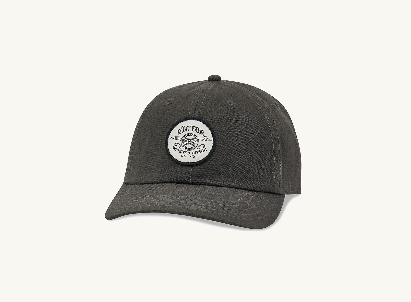 charcoal victor waxed hat