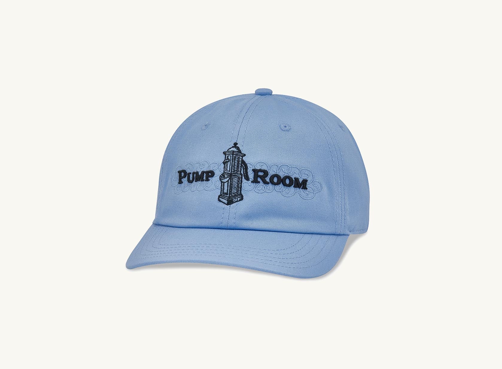 light blue pump room hat