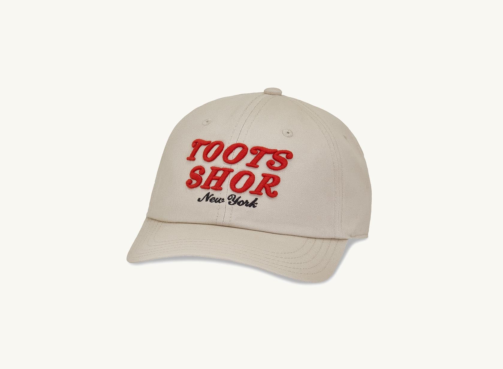 beige toots shor new york hat