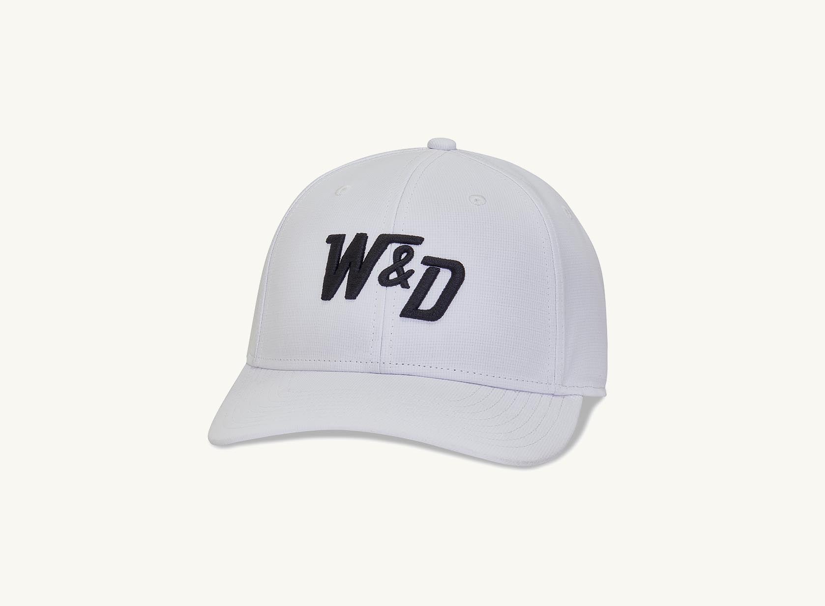 white W&D golf tech hat