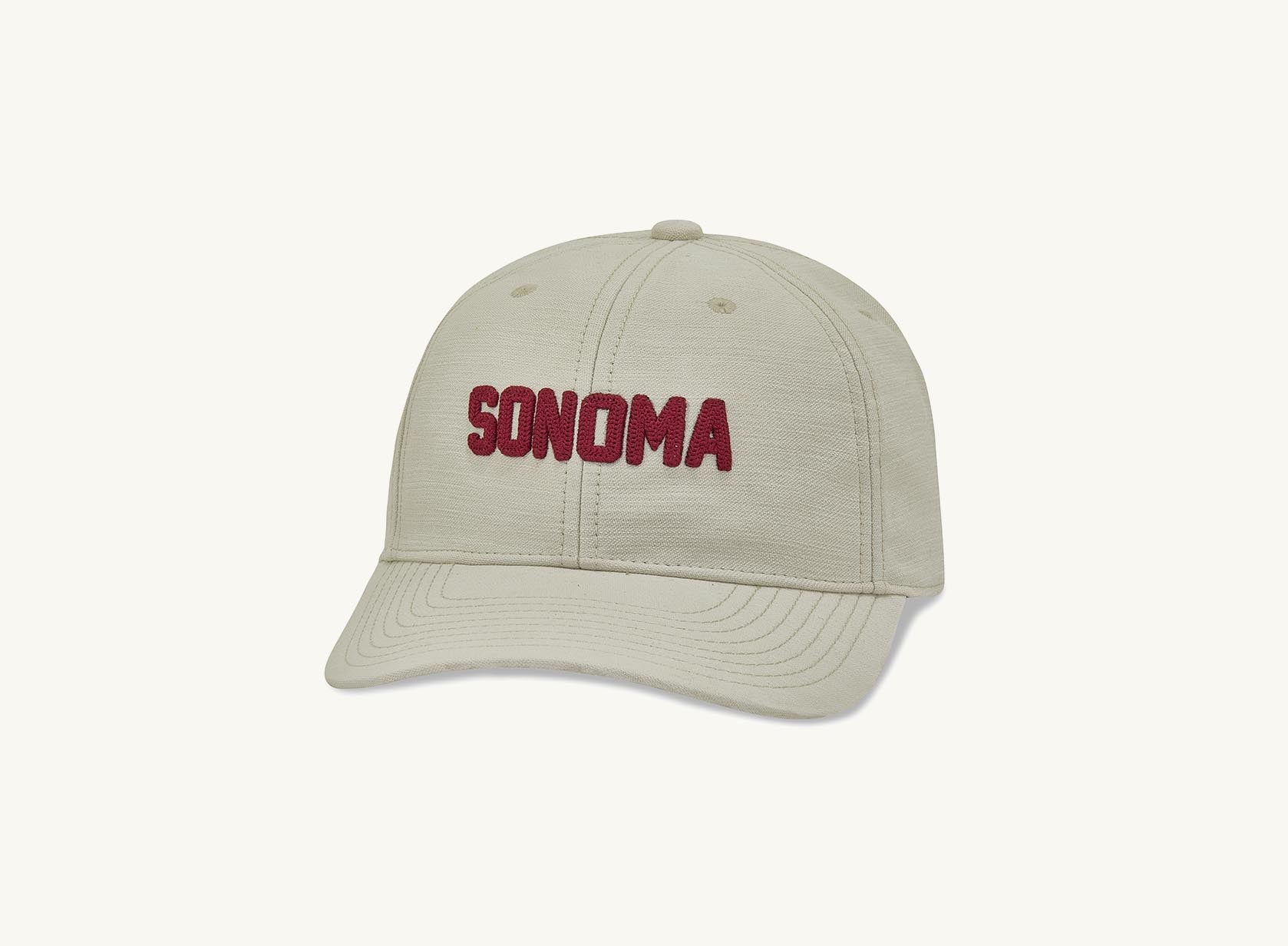 gray and red sonoma hat