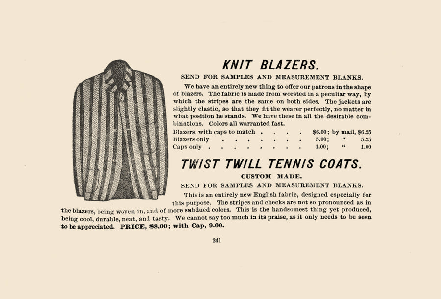 Wright & Ditson knit blazers cost guide