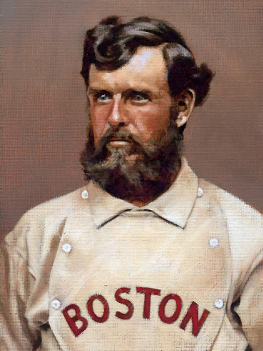 Vintage Boston baseball player