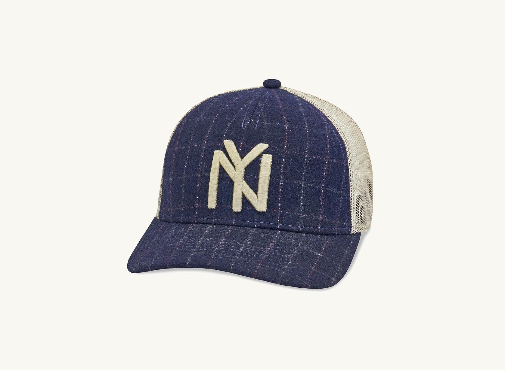 navy new york yankees windowspane hat