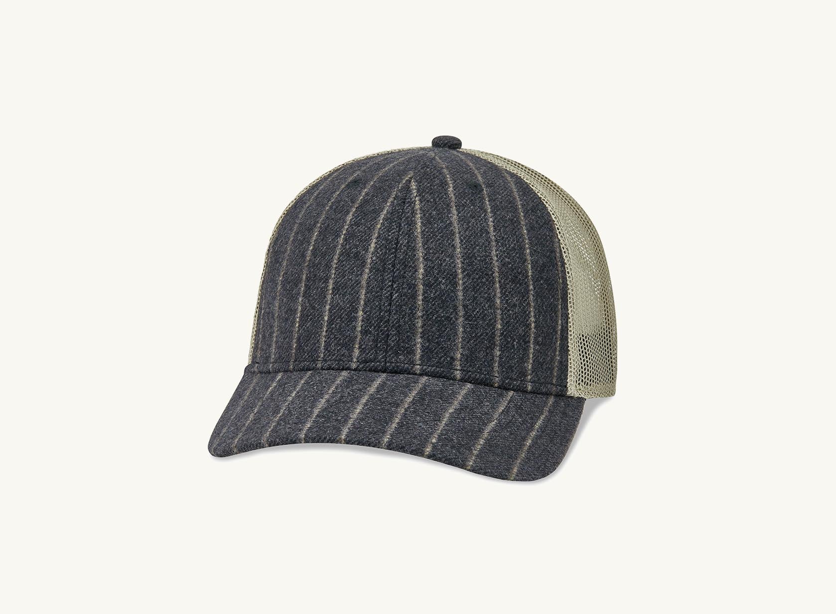 grey pinstripe pane hat