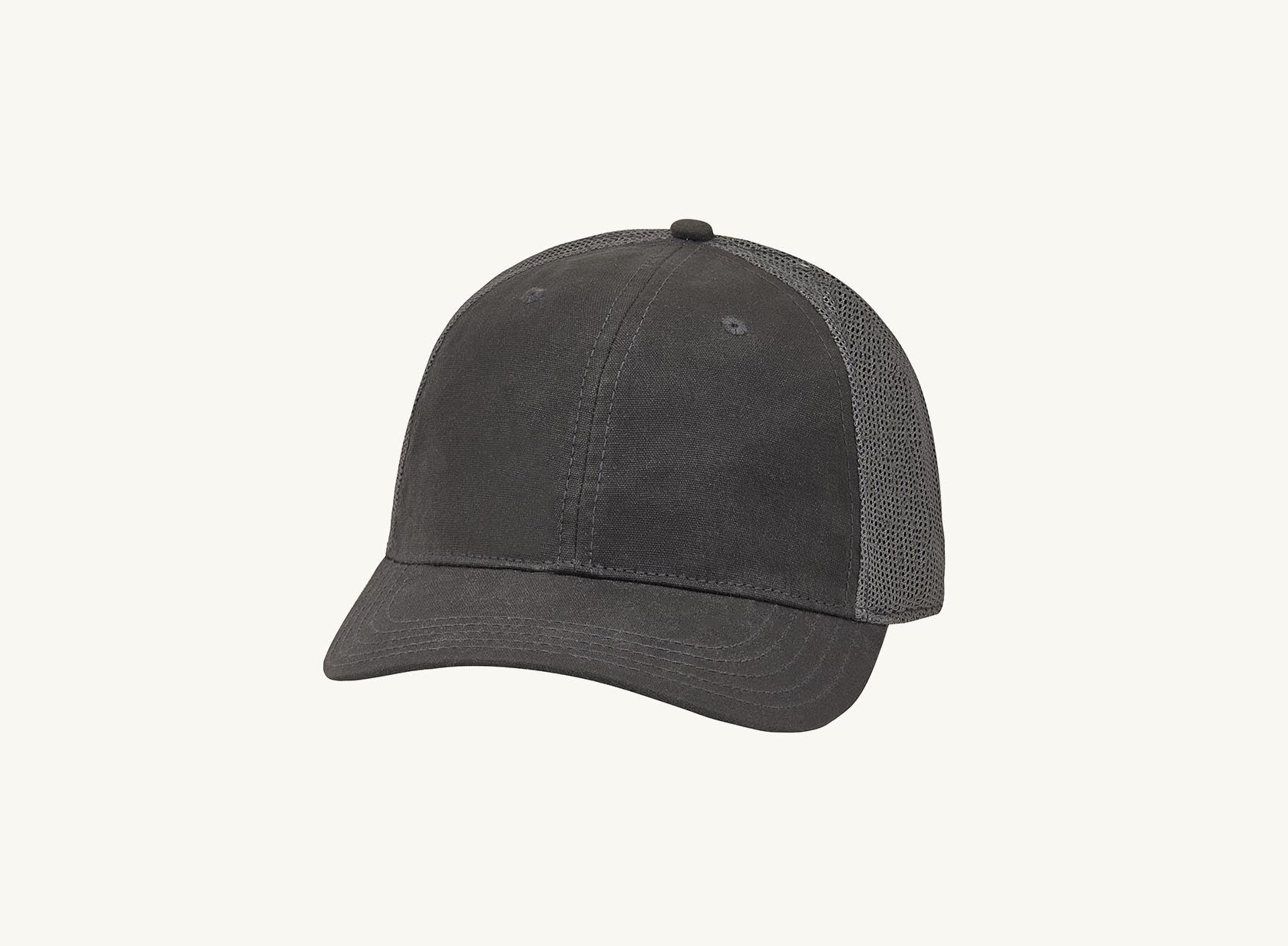 gray waxed hat