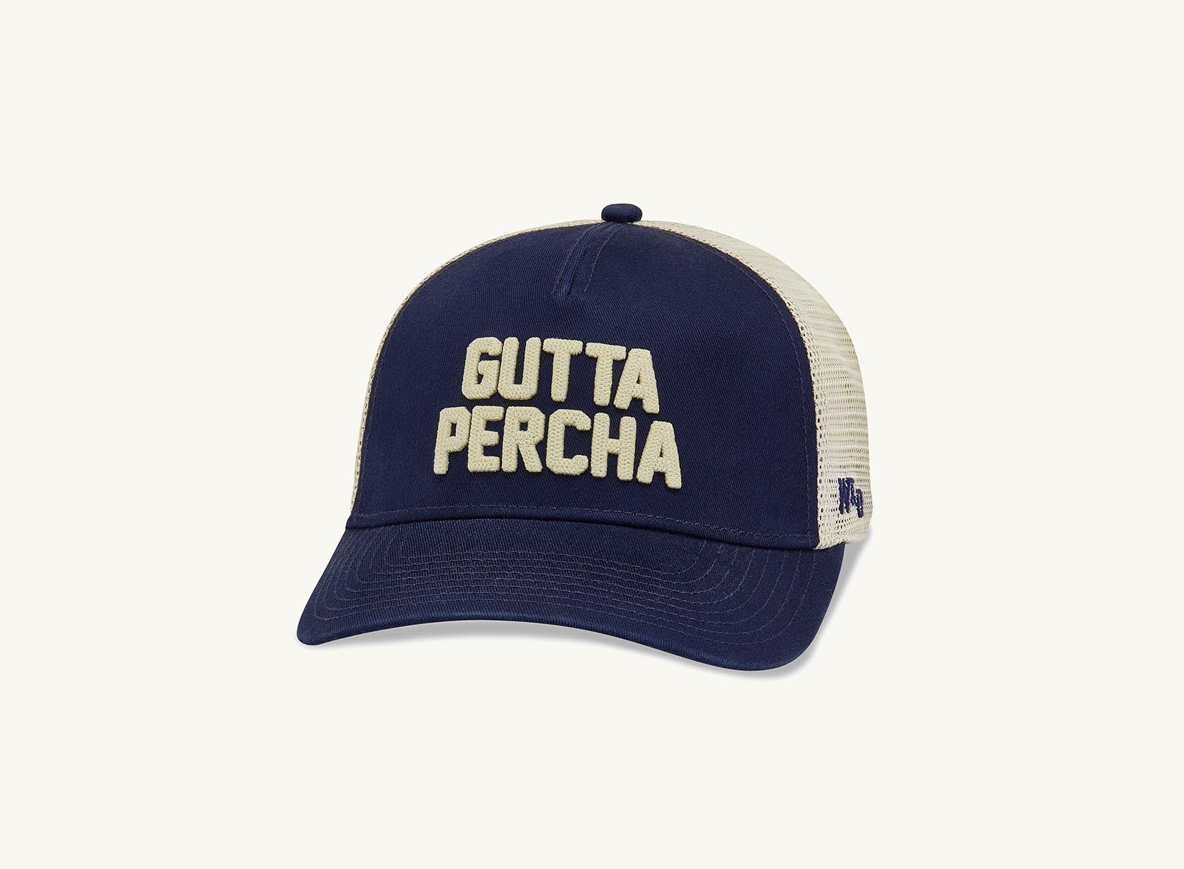 navy gutta percha hat