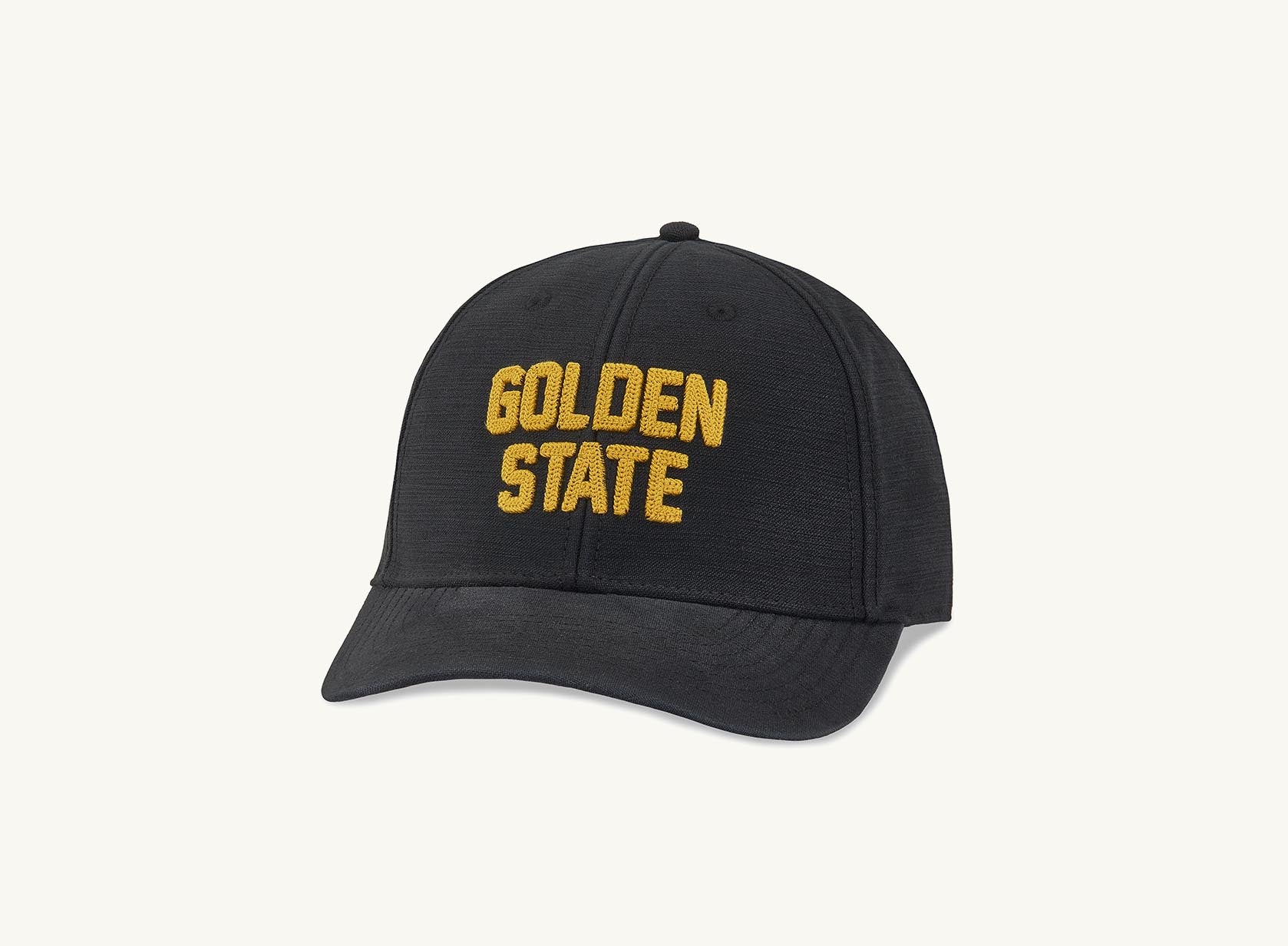 black golden state hat